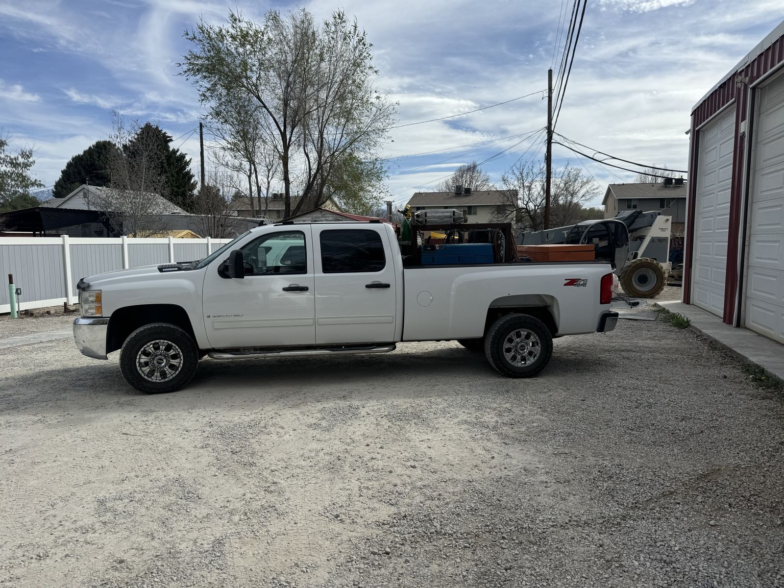2008 Chevy gmc 8 foot  long bed white