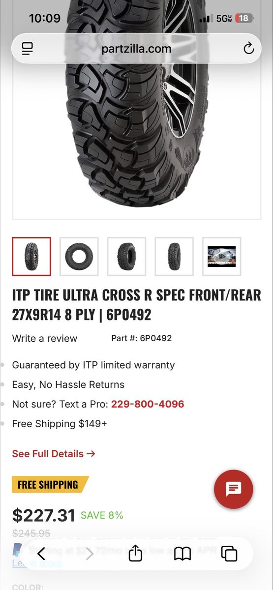 ITP Ultracross 27 9 14 27x9.00-14