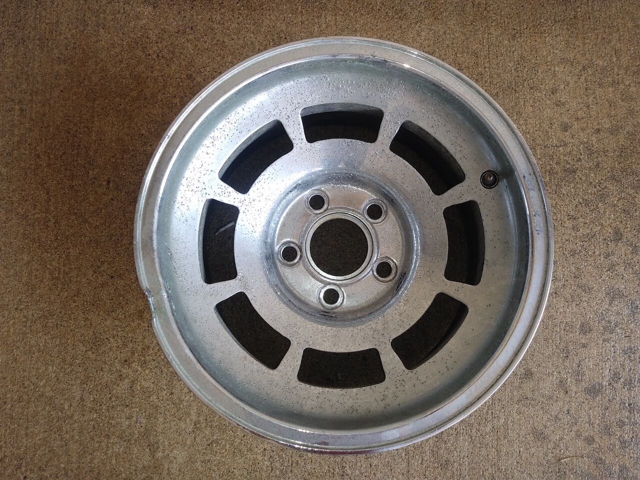 1978-1982 C3 Corvette Factory Slotted Aluminium Rim 15 X 8 Chrome Plated and Bent