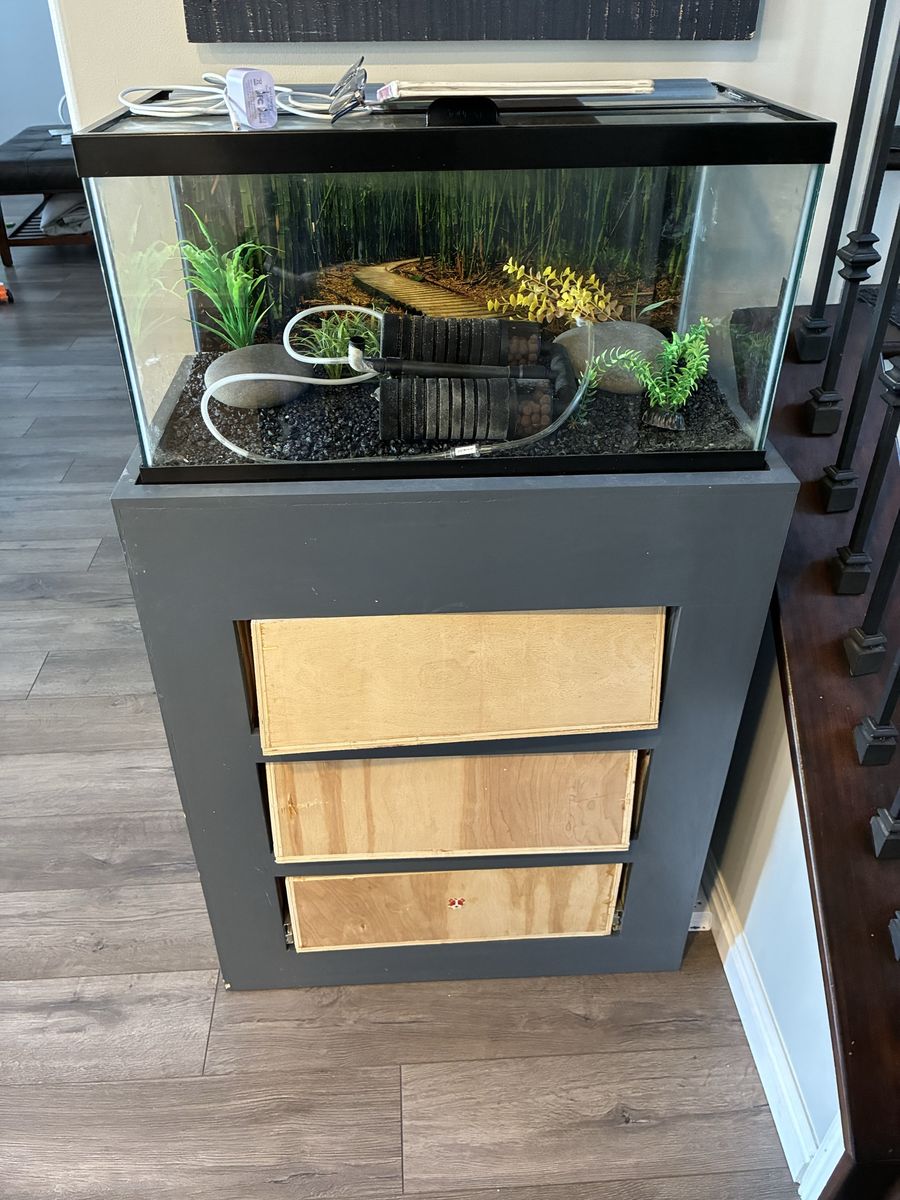 15 Gallon Fish Tank Aquarium with Unfinished Custom Stand