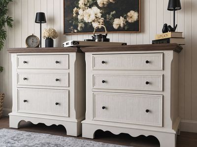 Modern-Cottage Nightstands - Bamboo texture