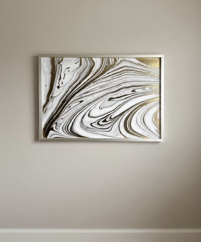 Large Modern Abstract Framed Wall Art