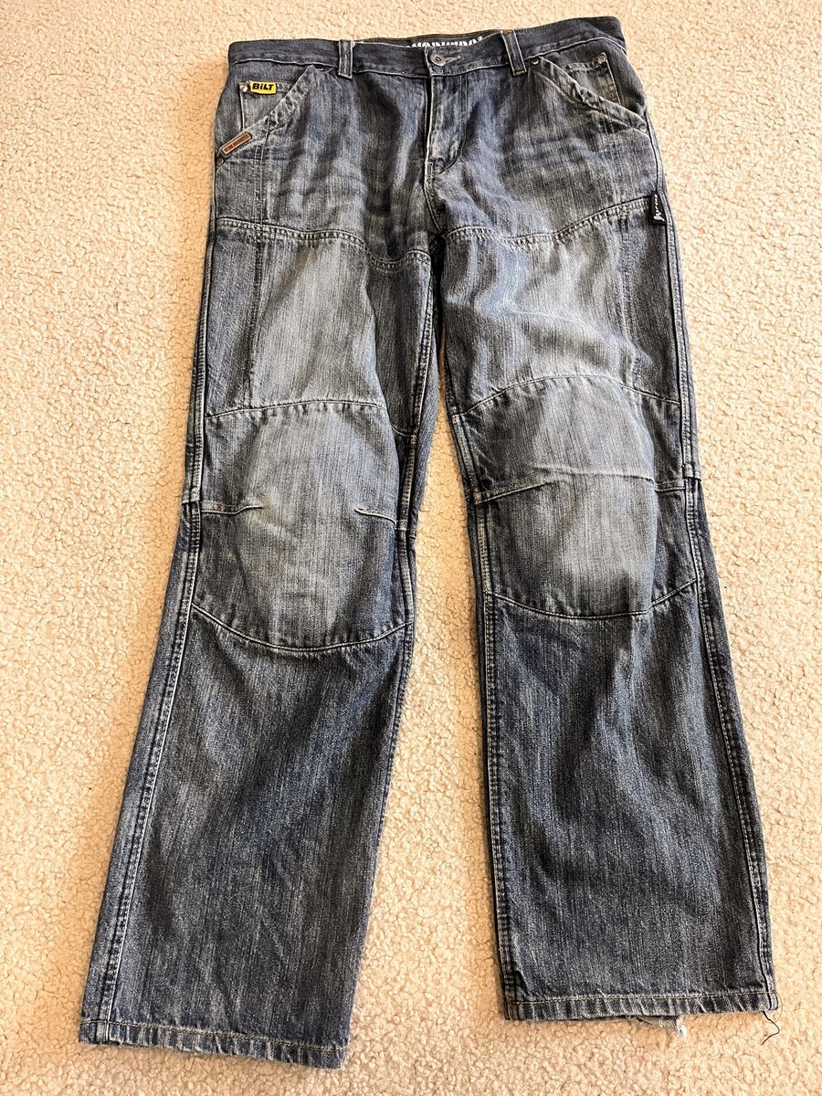 Men's Iron Worker Bilt motorcycle pants with armor and Kevlar
