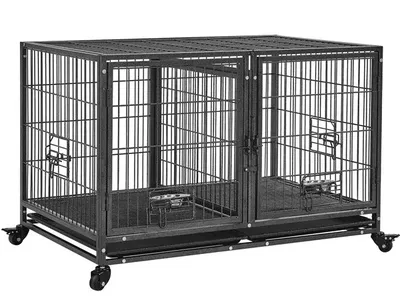 Dog Crate with Divider 43''
