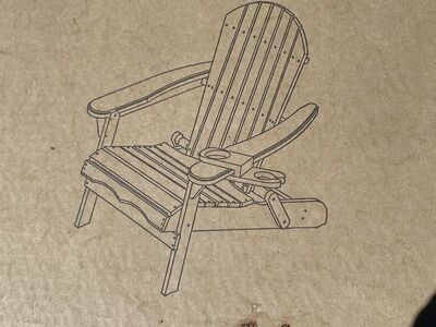 35 x 32 x 28 in. Foldable Adirondack Chair with Cup holder #SW2136nc