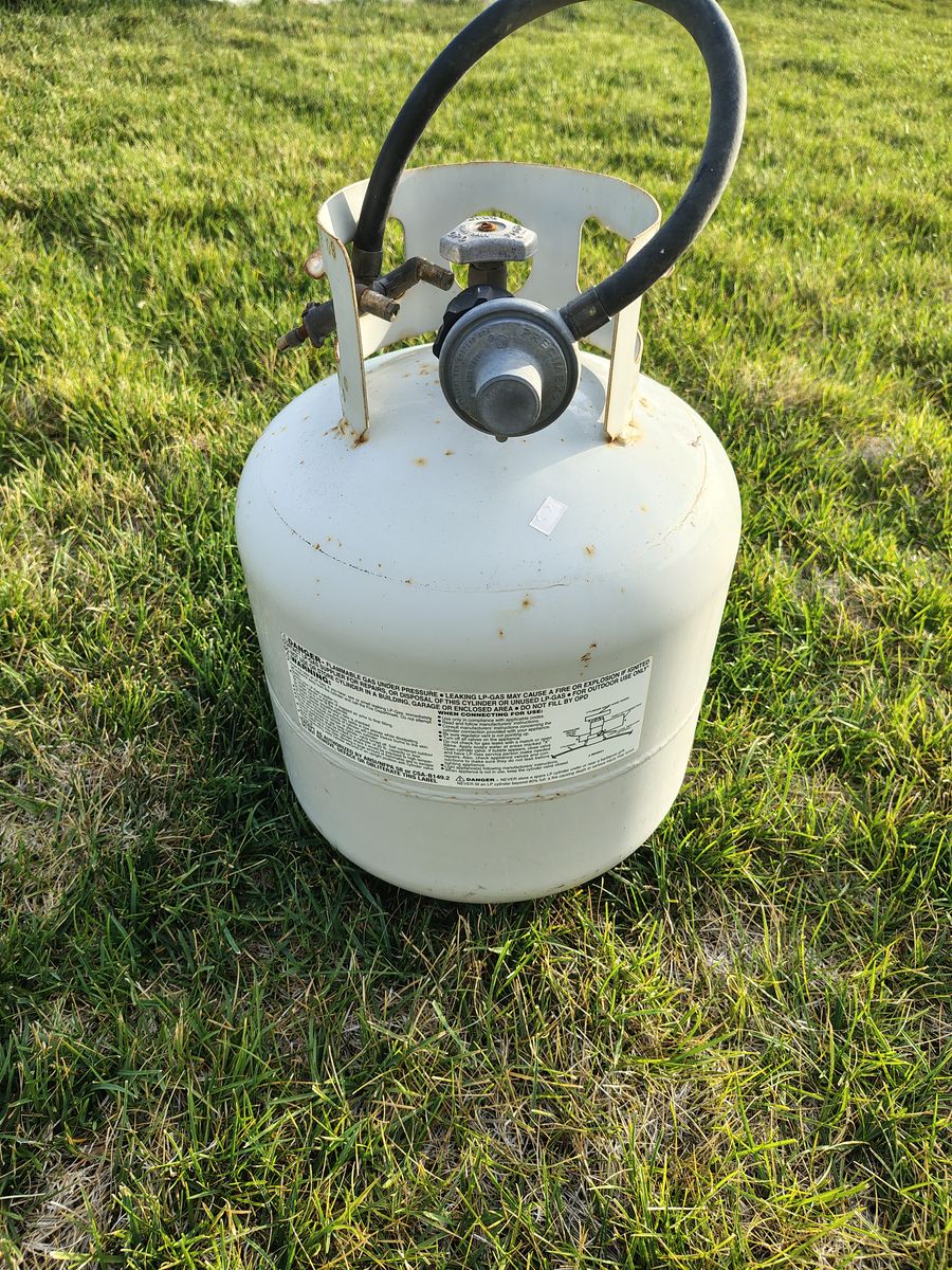 Half Full -Propane Tank Cylinder with Hose and Regulator