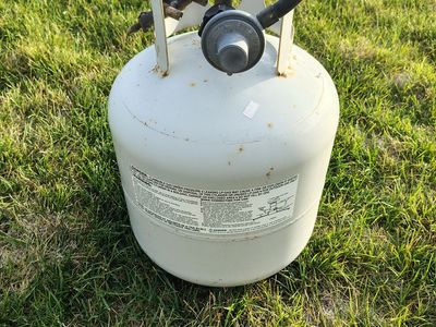 Half Full -Propane Tank Cylinder with Hose and Regulator