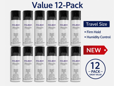 MILBON Firm Hold Shielding Hairspray #10 Travel Size 12-Pack NEW Fast Ship