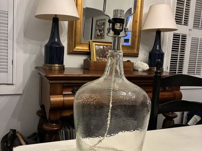 Large glass lamps (pair)
