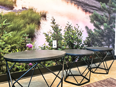 Modern Round Coffee / Side Table Set