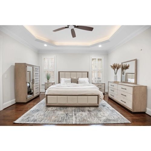 Rio Vista 2-Drawer Round Nightstand with Power & USB