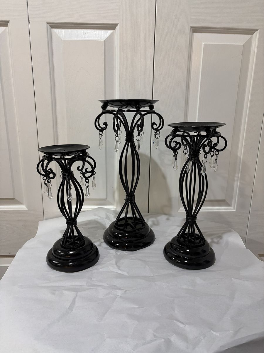 Beautiful Refurbished pillar Candke Holders