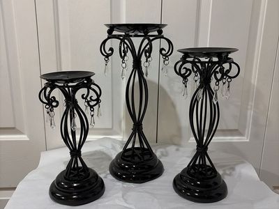 Beautiful Refurbished pillar Candke Holders