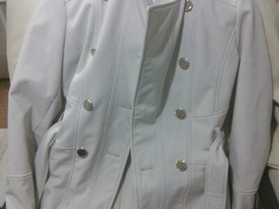 Guess white suede large jacket