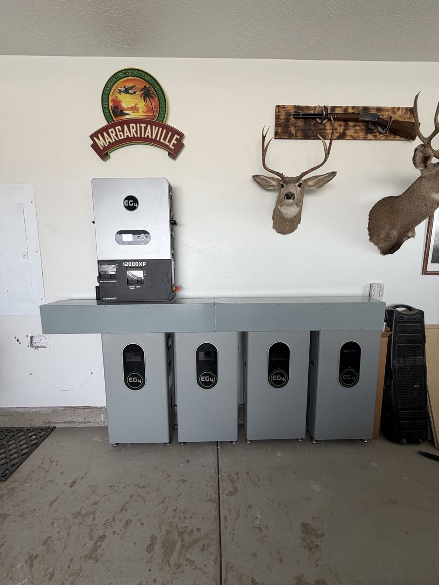 EG4 12000XP Inverter & 4 EG4 Batteries - Whole Home Backup Solar System