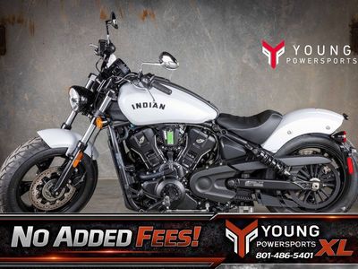 2025 Indian Motorcycle® Scout® Sixty Bobber Limited Ghost White Metallic Smoke