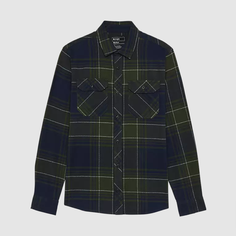 Fox Racing Traildust Flannel Shirt Size Medium, Midnight Blue (31961-329-M-L-BIN10)