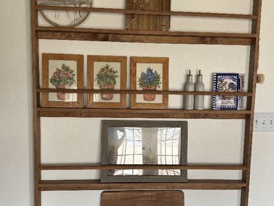 Farmhouse Dish Cutting Board Rack - Wooden Display