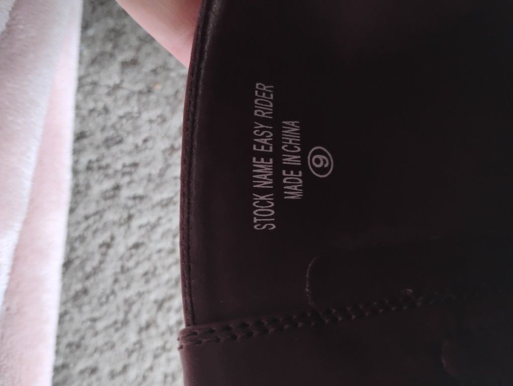 STOCK NAME EASY RIDER Brown Square Toe Harness Ankle Boots Women's Size 9
