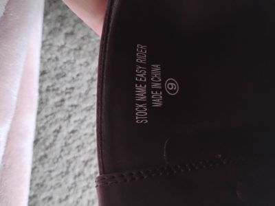 STOCK NAME EASY RIDER Brown Square Toe Harness Ankle Boots Women's Size 9