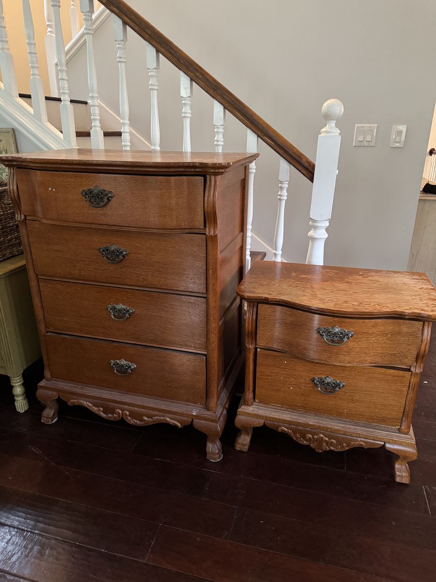 Solid Wood Dresser & Side Table Set