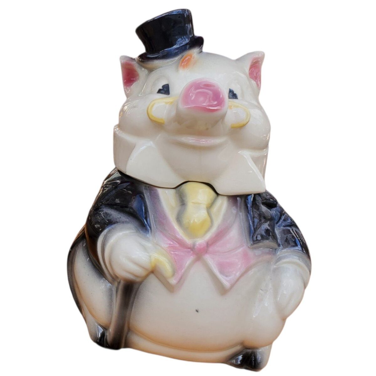 Vintage Formal Pig 1950's Cookie Jar