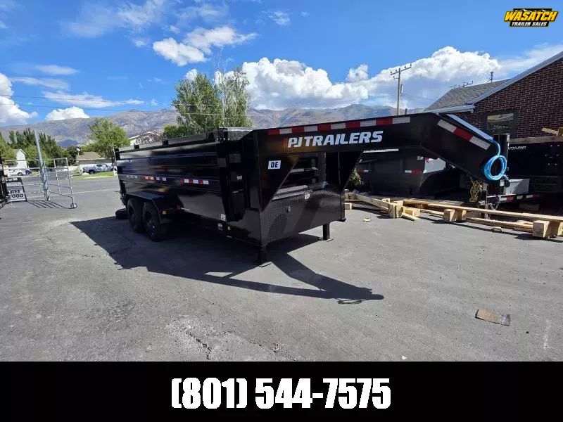 2026 PJ Trailers 7X16 DE Gooseneck 4' Side with Hy