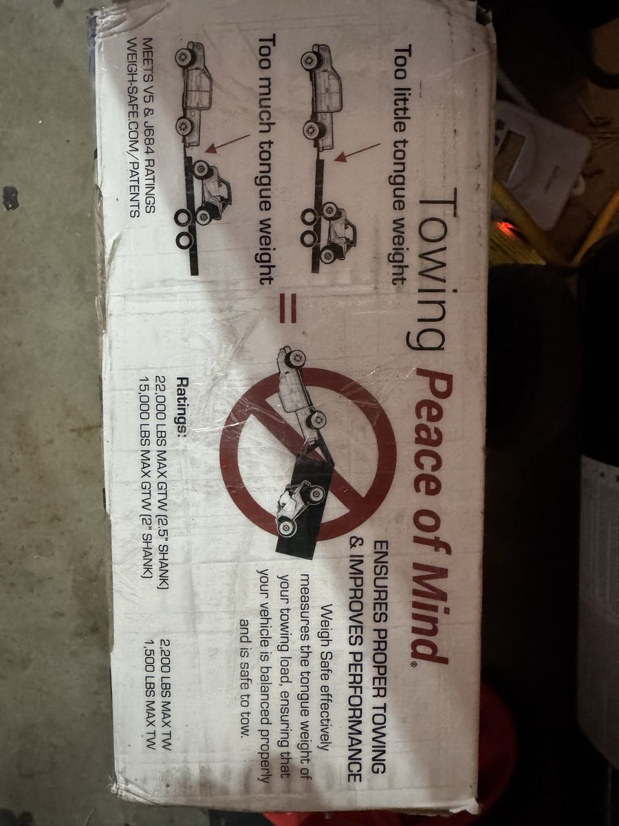 Weigh Safe 15000 8” drop 9” rise for 2” receiver