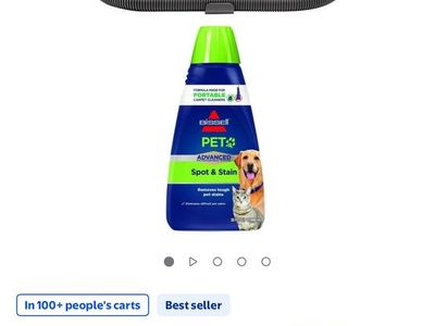 Bissell Little Green Portable Carpet Cleaner 3369 + Pet Stain & Odor Remover 32oz 74R7V