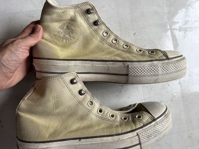 Converse All Star High Top Leather Platform Sneakers mens Size 10