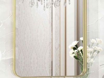 Brand new, Fun Memories Metal Mirror, gold frame, 32"x48"