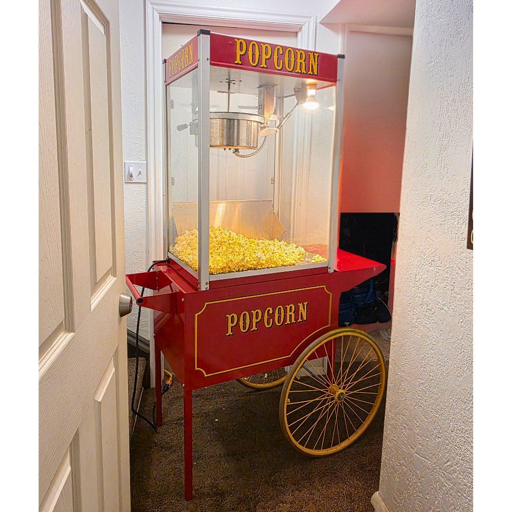 Full-Size Paragon Commercial Theater Popcorn Machine & Cart – Model TP-12 - Ready to Use