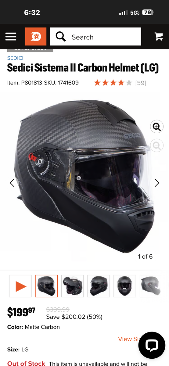 Sidici carbon fiber modular helmet