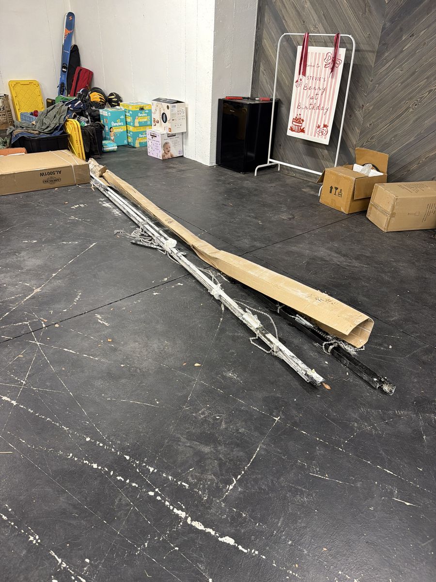 14 foot eye beam rail for garage door opener