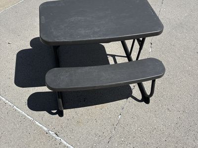 Lifetime Children's Plastic Picnic Table - Dark Gray Used