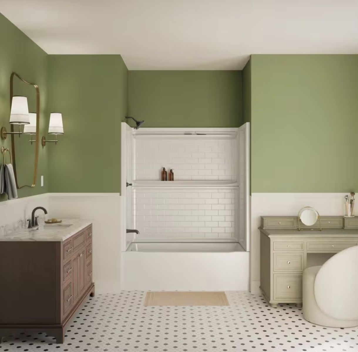 $119 LESS THAN HOME DEPOT! BRAND NEW IN BOX Delta Classic 500 tile bathtub wall set with faux subway tile pattern (2 available)