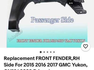 FRONT FENDER For 2015-2017 GMC