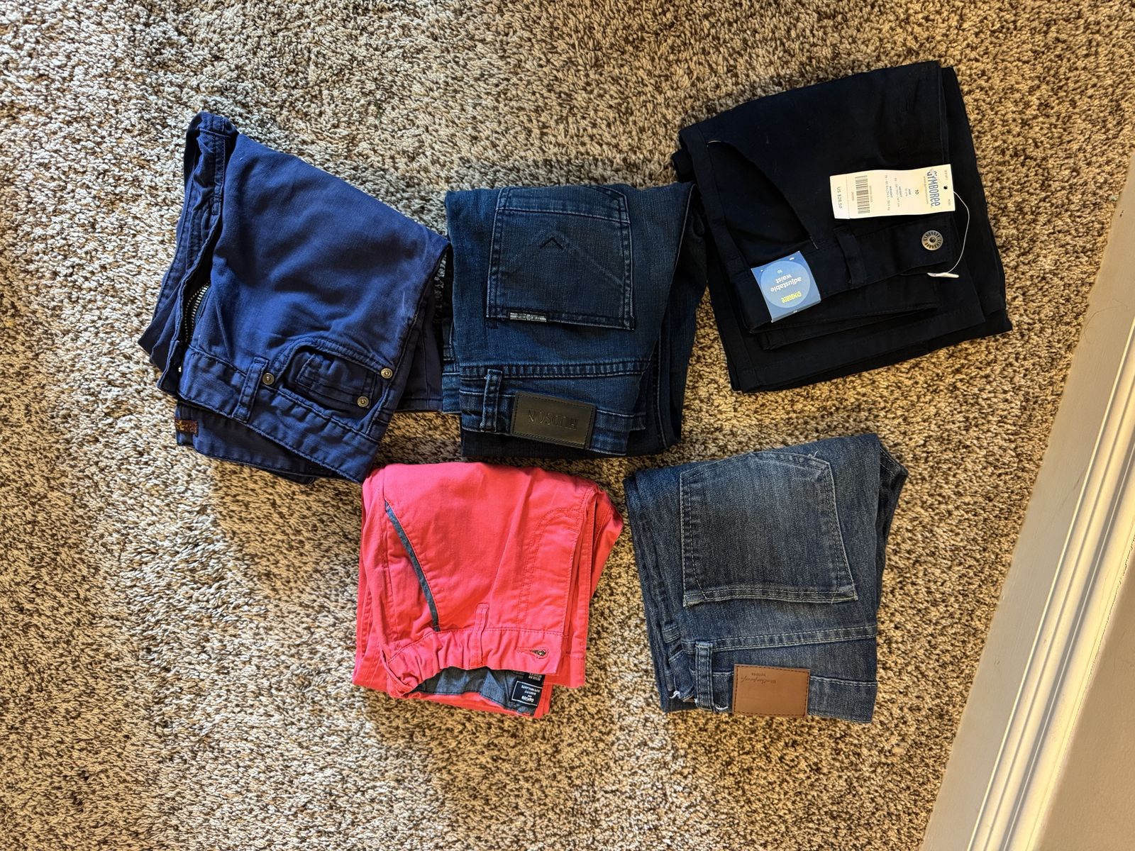 Lot of 5 Boys Pants - all size 10. Great brands: Hudson, 7 For All Mankind, GapKids, Weatherproof Vintage, Gymboree