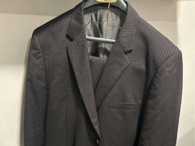 Joseph & Feiss Black stripped size 48L suit coat and size 42 waist pants $80 cash/venmo in Draper