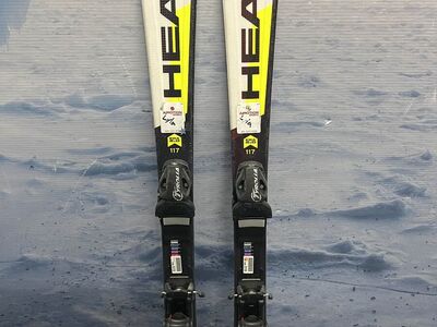 Head Super Shape Team TC 117cm Jr Skis w/ TYROLIA SP4.5 Demo Binding - Used (18/19)
