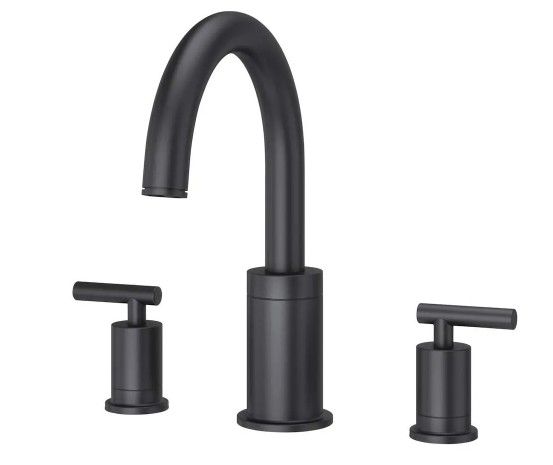 Pfister Contempra Black 2-handle Deck-mount Roman Low-arc Bathtub Faucet – NEW