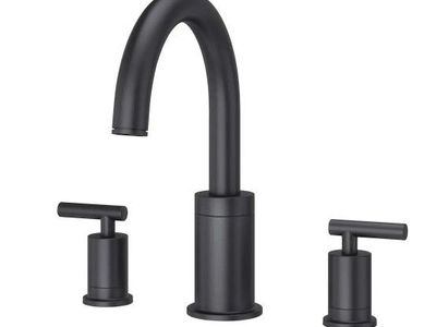 Pfister Contempra Black 2-handle Deck-mount Roman Low-arc Bathtub Faucet – NEW