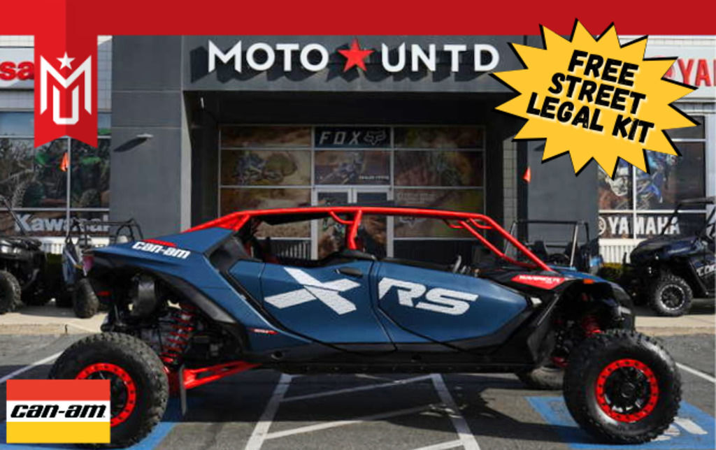 2025 Can-Am® Maverick R Max X RS With Smart-Shox Dusty Navy & Legion Red