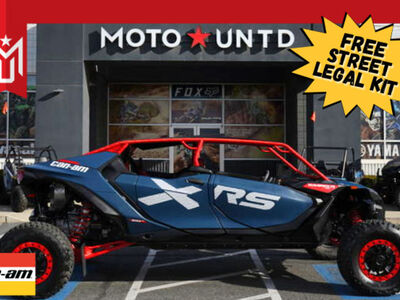 2025 Can-Am® Maverick R Max X RS With Smart-Shox Dusty Navy & Legion Red