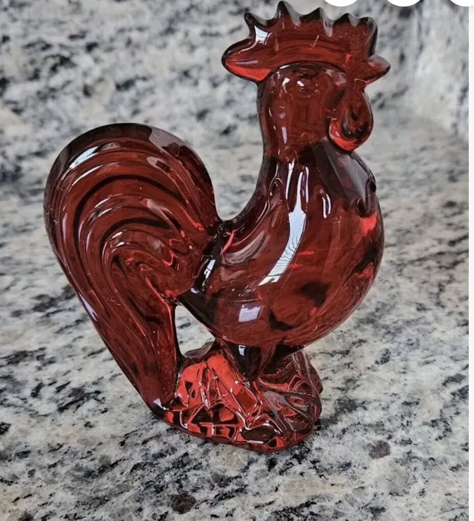Rare Baccarat Crystal Zodiac Rooster Figurine