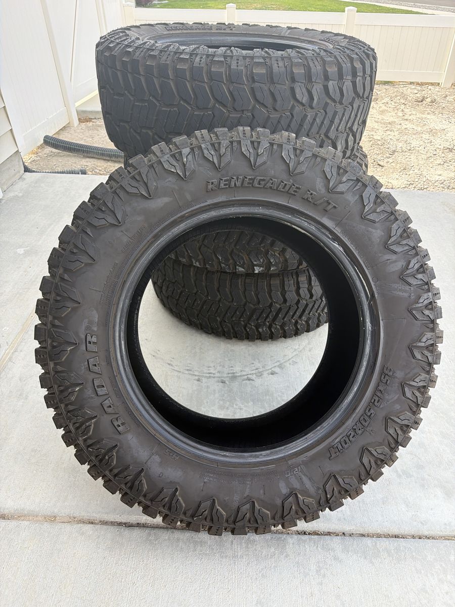 Radar Renegade R/T 35x12.50R20LT Rugged Terrain Tires Set of 4