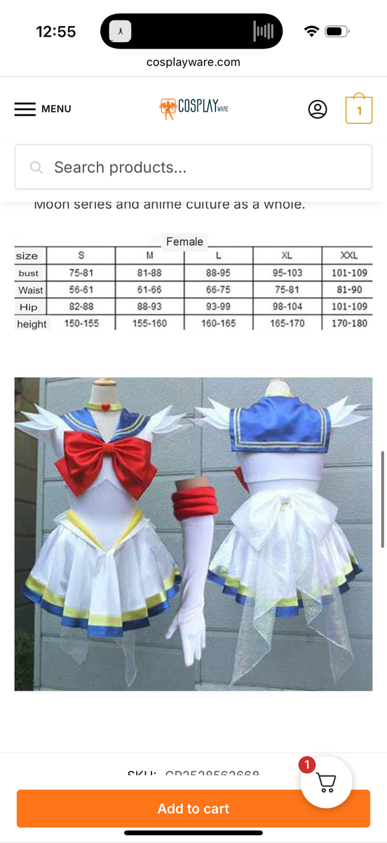 Sailor moon costume 