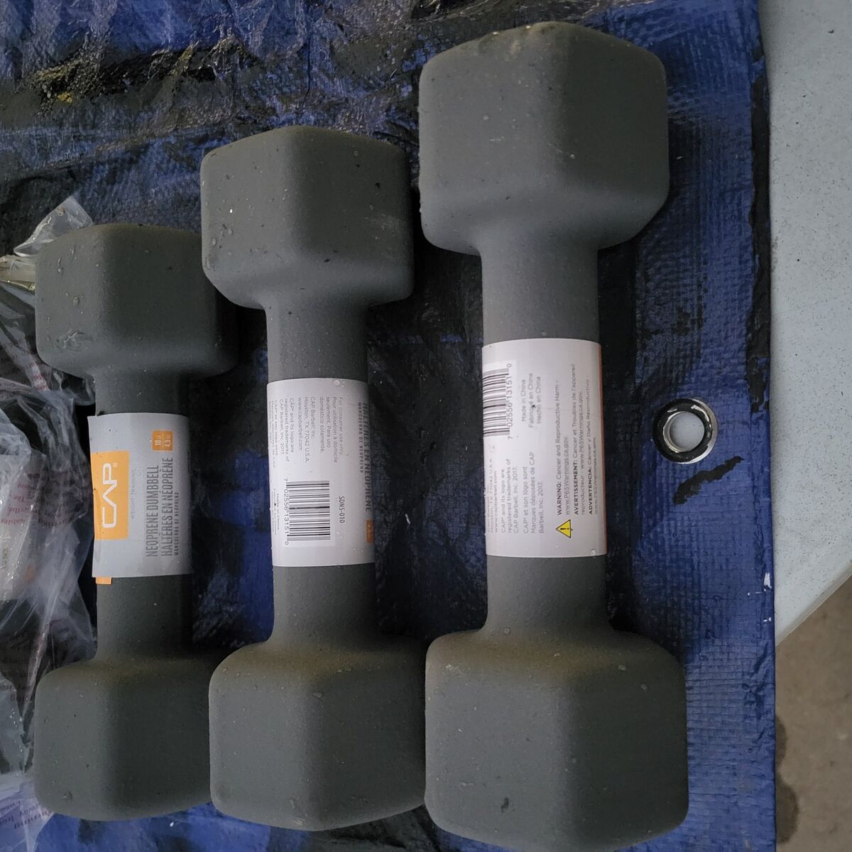 steel weights rubber coated