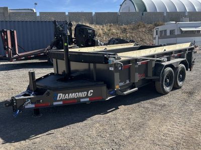 7x14 Diamond C LPT 207 Dump Trailer - 24" Sides - 15.5K GVWR - 12" Cross Member Upgrade, 14 Ply Tires, 7 Gauge Floor and Walls,