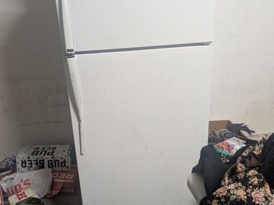 White Top Freezer Refrigerator - Used, Good Condition